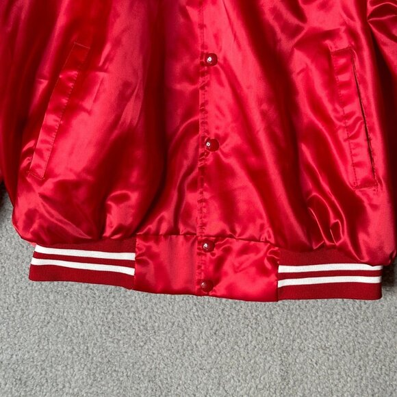 Vintage Hartwell Sports Red Satin Bomber Jacket XL USA Made 700 Club Bowling - Picture 9 of 14